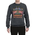 thumbnail image 2 of Wild Bobby, American By Birth Christian By Choice USA Flag Inspirational/Christian Unisex Crewneck Graphic Sweatshirt, Charcoal, X-Large, 2 of 3