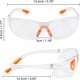 thumbnail image 2 of 24 Pack Clear Safety Glasses - Protective Eyewear with Plastic Lenses, Rubber Nose Bridge and Temple Tips for Comfort - Clear PPE Glasses, 2 of 5