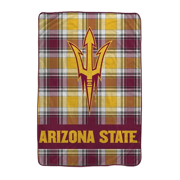 Pegasus Arizona State Sun Devils 66" x 95" Oversized Plaid FAN-mily Ultra Cozy Blanket