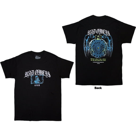 Bad Omens Unisex T-Shirt Gothic (Back Print) (Black)