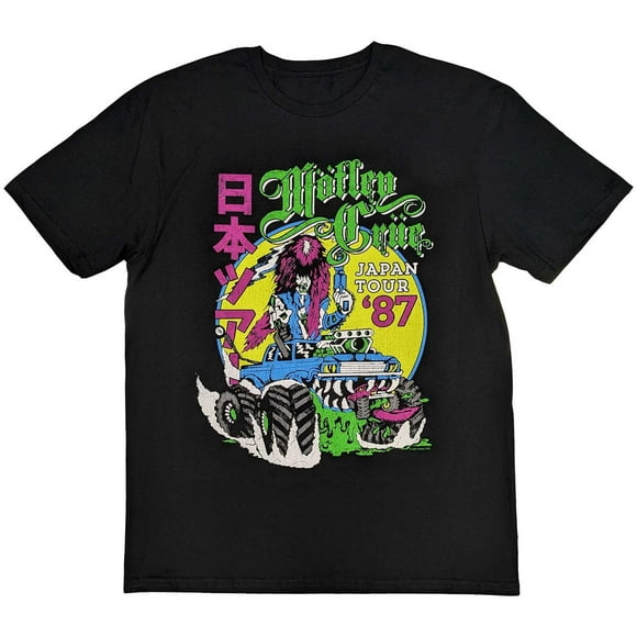 Motley Crue  Adult Girls Girls Girls Japanese Tour ´87 Cotton T-Shirt