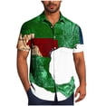 thumbnail image 2 of Sales Today Clearance! Men Casual Fashion Turndown Collar Printing Short Sleeve Button Shirt Blouse Deals of The Day Clearance!, 2 of 6