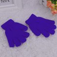 thumbnail image 3 of 4 pares de guantes de punto unisex modelos de otoño invierno guantes cálidos de cinco dedos de color sólido (rojo azul blanco negro), 3 of 5