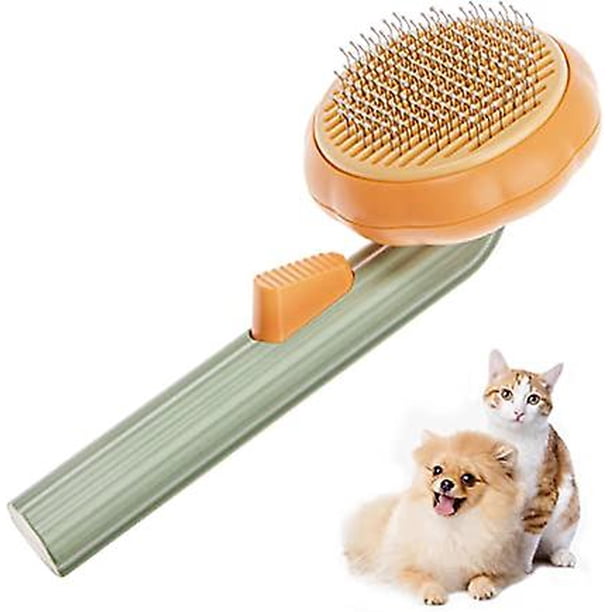 Cepillo Deslanador Para Perros Y Gatos - Acero Inoxidable, Doble Cara, Diseño Colgante - Elimina Pelo Muerto Sin Dañar La Piel