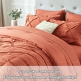 thumbnail image 5 of Davulos Queen Size Comforter Set,7 Pieces Orange Bedding Sets for All Season Bed in a Bag with Comforter ,Flat Sheet ,Fitted Sheet ,Pillowcases & Shams, 5 of 8