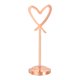 thumbnail image 1 of Soporte para Número de Mesa Uxcell, 5.91 x 2.1 Pulgadas Soportes Mini para Tarjetas de Lugar de Acero Inoxidable en Forma de Corazón para Restaurante Hotel Café Boda Fiesta Oficina, Oro Rosa, 1 of 6