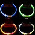 thumbnail image 3 of Collar luminoso LED para mascotas, collar con carga USB, collar antipérdida de peluche, accesorios para perros y gatos, 35 cm, rojo, 3 of 5