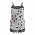 thumbnail image 5 of Cotton Womens Pajamas Set Womens 2pc Pajamas Set Lace Splicing Cami Vests Underwear Outfit Tank Tops Cami Shorts Sleep Suit Sleepwear for Women Multicolor XXL, 5 of 5