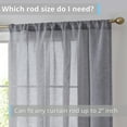 thumbnail image 3 of THD Zoey Faux Linen Textured Semi Sheer Window Rod Pocket Thick Curtains Drapery Panels, 2 Panels, 3 of 7