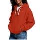 thumbnail image 4 of Ounisa Womens Hoodies Casual Long Sleeve Drawstring Waffle Pullover Tops Loose Hooded Sweatshirt with Pocket, 4 of 8