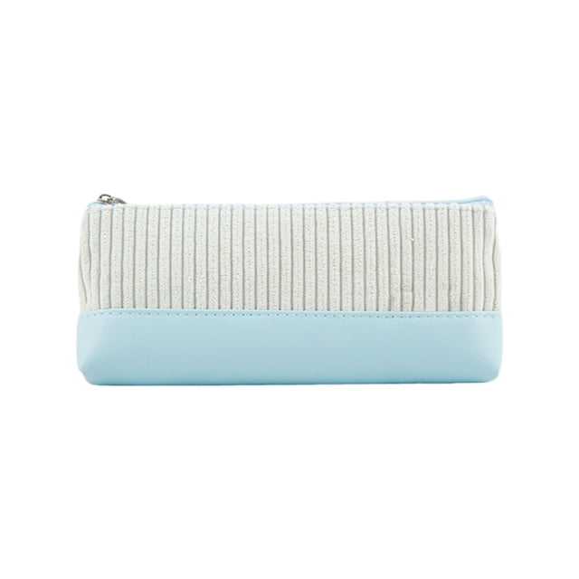 Estuche para lápices de pana de gran capacidad, bolsa de papelería de tela suave, estuche para bolígrafos para estudiantes, almacenamiento en escritorio de oficina, neceser portátil, organizador de
