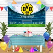 Borussia Dortmund Birthday Banner Personalized Party Backdrop Decoration 60 x 44 Inches