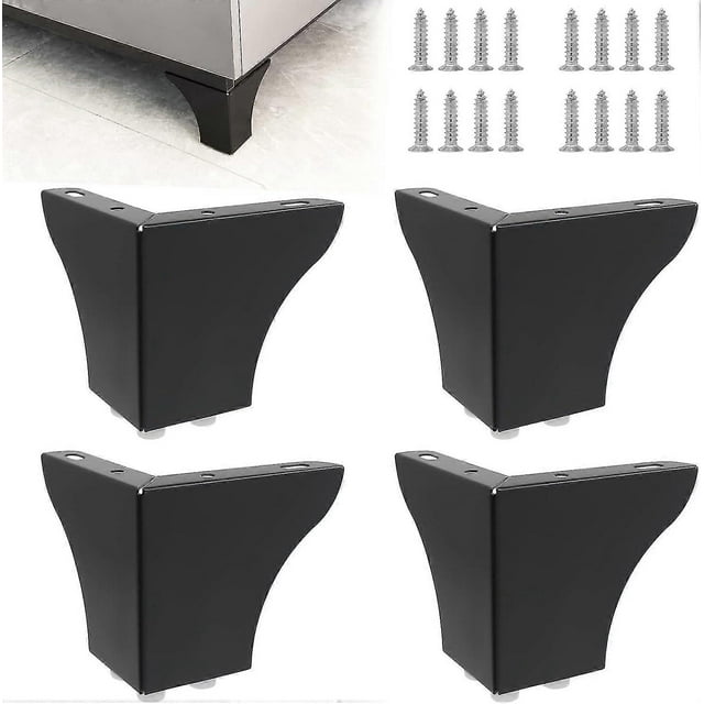 4 Pcs Metal Furniture Legs,10cm Height Sofa Legs,Modern Triangle Furniture Feet DIY Replacement