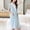 Light Blue, variant on Women's Sleeveless Terry Wrap Towel Bathrobe Bow Pocket for Summer Drying Balcony Lounging Pink Free Size