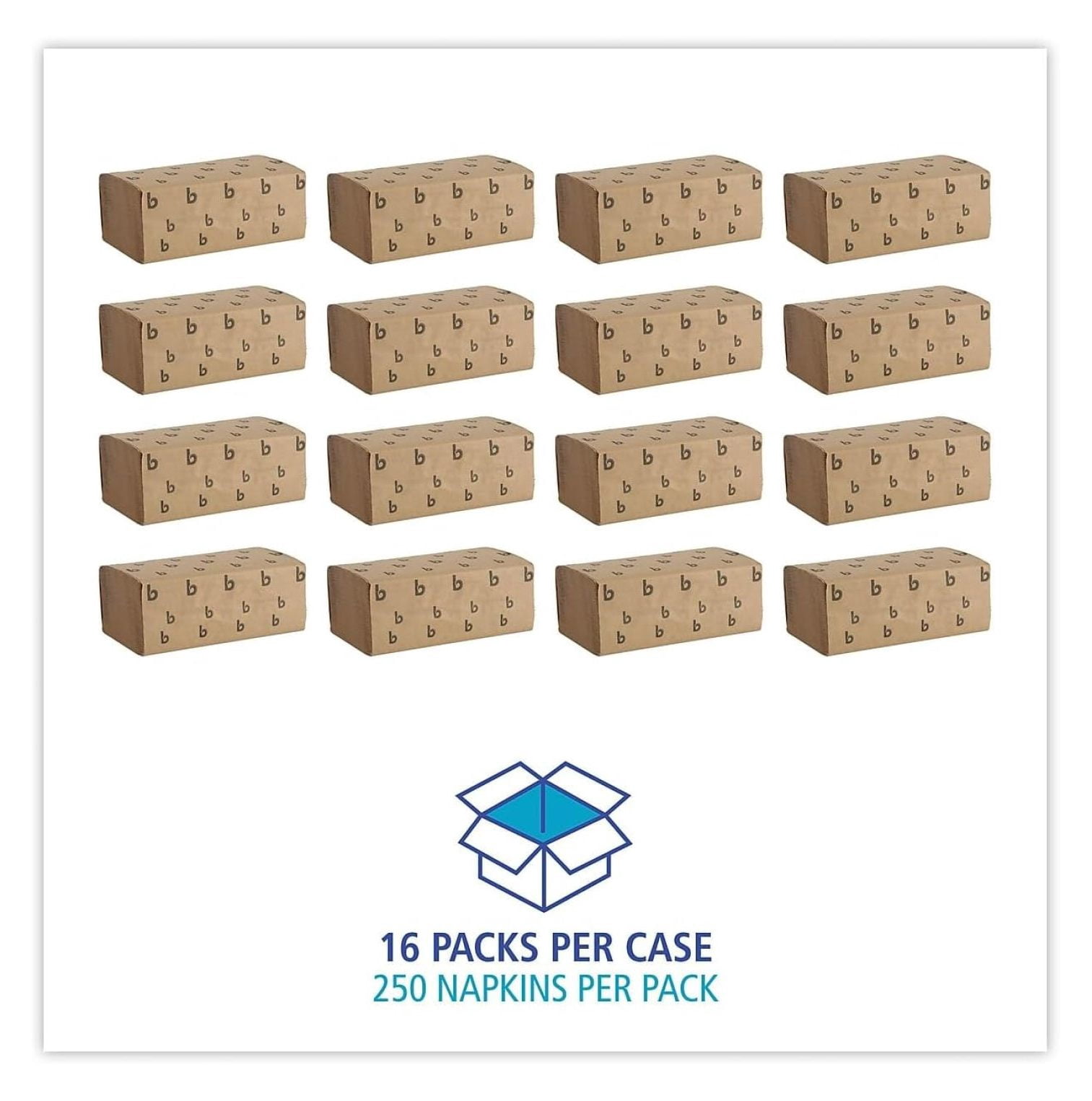 YeSayH B6210 9 in. x 9-9/20 in. Singlefold Paper Towels - Natural (16/Carton)