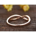 thumbnail image 3 of Moissanite Diamond Wedding Band Curved Infinity Loop 0.50 Carat Real Moissanite Diamonds with 18k Gold Plating, 3 of 4