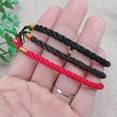 thumbnail image 5 of U8MO 10 Red Black Brown String Braided Lucky Love Rope Jade Bead Adjustable Bracelets-Black, 5 of 9