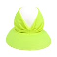 thumbnail image 4 of ievspot Outdoor Ladies Hat Empty Top Large Brim Pleated Pure Color Sun Portable Breathable Sport Gardening Fishing Travel Cap, 4 of 8