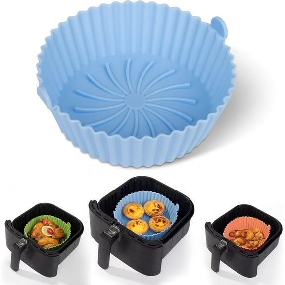 Air Fryer Silicone Liner - Reusable Non-stick Air Fryer Silicone Pot Liner Air Fryer Basket Accessories, Fit 3-6 Qt
