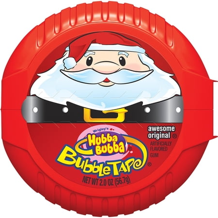 (4 pack) (4 Pack) Hubba Bubba, Original Bubble Holiday Christmas Tape Chewing Gum, 2 Oz