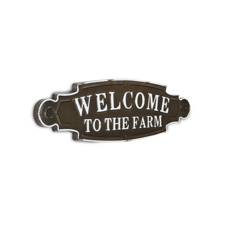 Contemporary Home Living 36" Lacquered Welcome to the Farm Wall Sign
