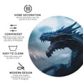 thumbnail image 3 of Yiaed Blue Thunder Storm Dragon Print Leather Coasters for Drinks - Cup Coasters Coffee Table Kitchen Table Bar, Home & Office Gifts Handmade Drink Coasters-Round Shape, 3 of 6