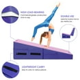 thumbnail image 6 of Gymax Folding Gymnastics Tumbling Mat Incline Cheese Wedge Exercise Cushion W/ Handles Pink&Purple, 6 of 10