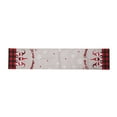 thumbnail image 1 of Mantel de lino de Navidad sin rostro 180x36CM cubierta de camino de de Navidad Festival Año Nuevo DIY decoración de escritorio restaurante Kits de decoración para fiestas  Tela escocesa negra roja Bewildely HA009118-01, 1 of 6