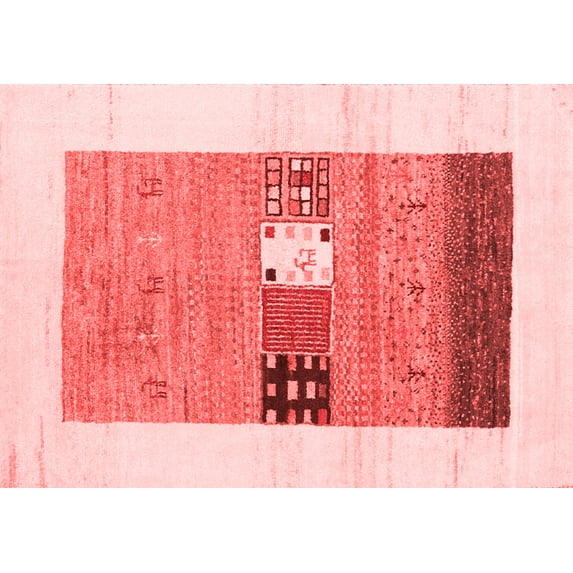 Ahgly Company Indoor Rectangle Solid Red Modern Area Rugs, 8' x 12'