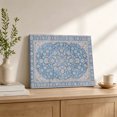 thumbnail image 2 of Canvas Wall Art, Blue Beige Boho Framed Artwork for Living Room, Vintage Cottagecore Traditional Floral Gallery Wrapped Canvas Prints Art Ready to Hang Wall Decor for Kitchen Bathroom, 12"x8", 2 of 9