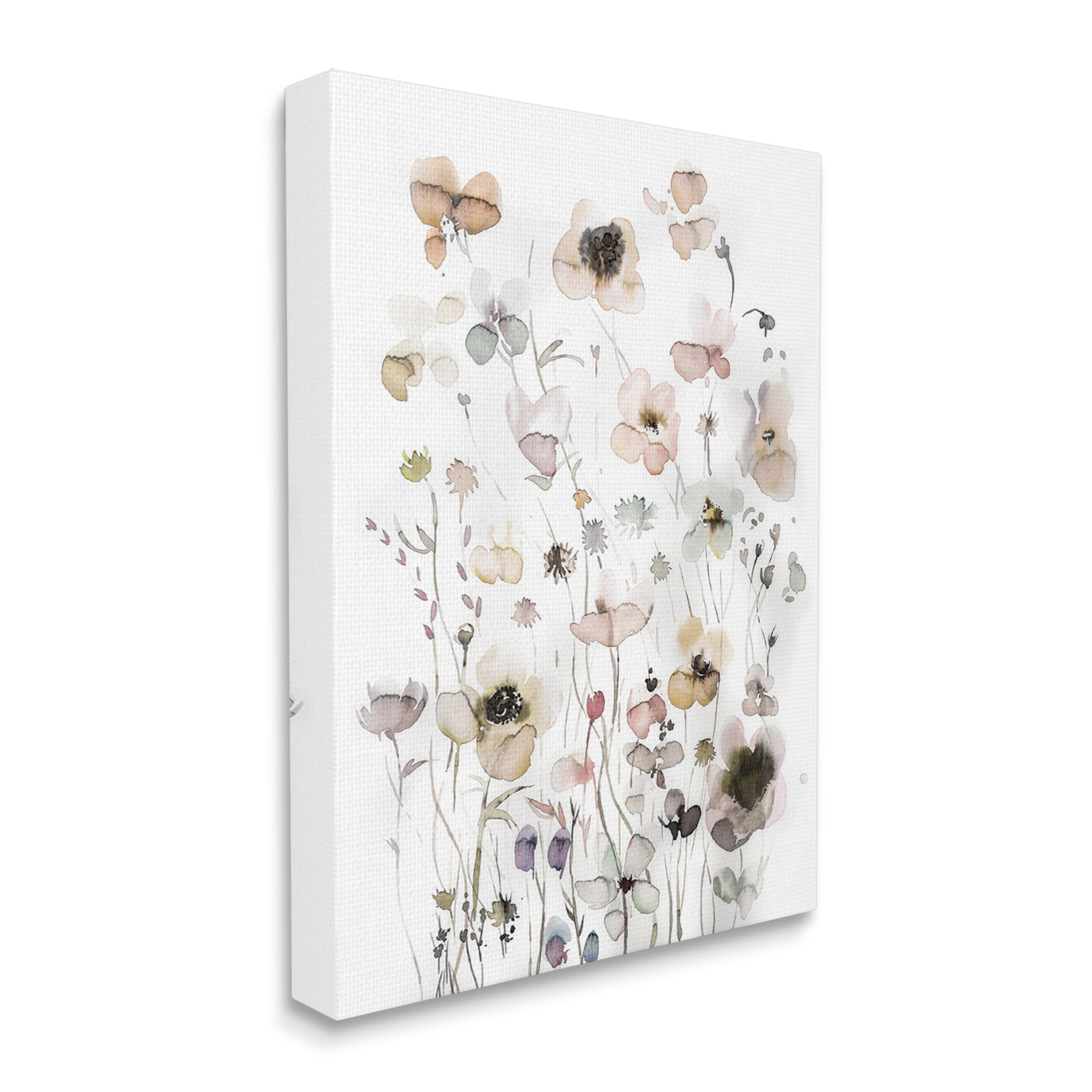 Stupell Industries Soft Cottage Florals Botanical & Floral Painting Gallery Wrapped Canvas Print Wall Art, 24 x 30