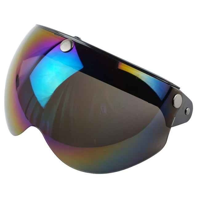 Universal 3 Snap Retro casco visera a prueba de viento protector solar media cara cascos de motocicleta visera