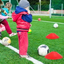 REOFLYUP 14Pcs Cones Sports Red PE Training Aid for Football Training