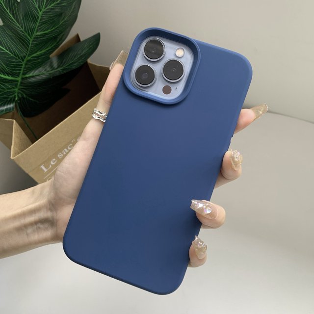 Para iPhone 14 13 15 Pro Max funda de teléfono de silicona líquida de lujo para iPhone 11 12 Pro Max XS XR 7 8 14 15 Plus funda protectora
