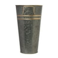 thumbnail image 2 of Elegant Expressions by Hosley Metal French Bucket with Handles, 9'', Black Zinc with Gold Trim, 2 of 8