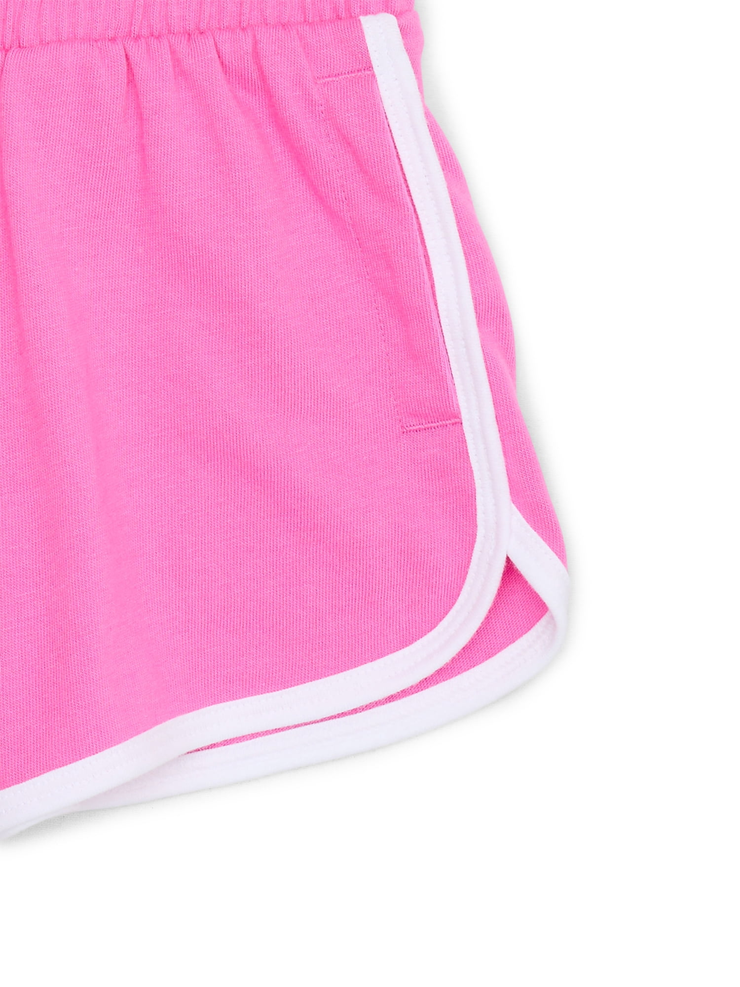 Wonder Nation Girls Knit Dolphin Shorts, 2-Pack, Sizes 4-18 & Plus