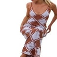thumbnail image 4 of Femmes Sexy Tricotée Bodycon Longue Robe Sans Manches V Col Débardeur Robe d'Été Partywear, 4 of 5