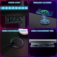 thumbnail image 4 of ELECWISH Multi-Functional Gaming Desk with Built-in Monitor Stand, Pegboard Hutch, RGB Lighting, Cable Management, Wireless Charger & Power Outlet, 43 inch Desktop Designed for Gaming Setup, 4 of 5