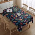thumbnail image 2 of Pioneer Flower Floral Print Pattern Rectangle Tablecloth 60"x84", Waterproof Polyester Table Cloth, Wipeable Spillproof for Dining Camping Indoor Outdoor, 2 of 5