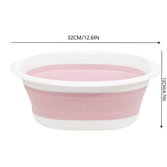 Under 7 Plastic Face Wash Basin Bowl Baby, Bathroom Wash Basin, Collapsible Silicone Wash Basin, Multipurpose Foldable Washbasin Lightweight Portable Basin, Basin for Camping Sink And Rv Sinks