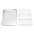 thumbnail image 3 of Rack Tray Set Stainless Steel Cooling Rack Non-Stick Cake cake grill; non-stick cooling Grill Kitchen Cupcake Baking Tool, 40x30x2.5cm, 3 of 8