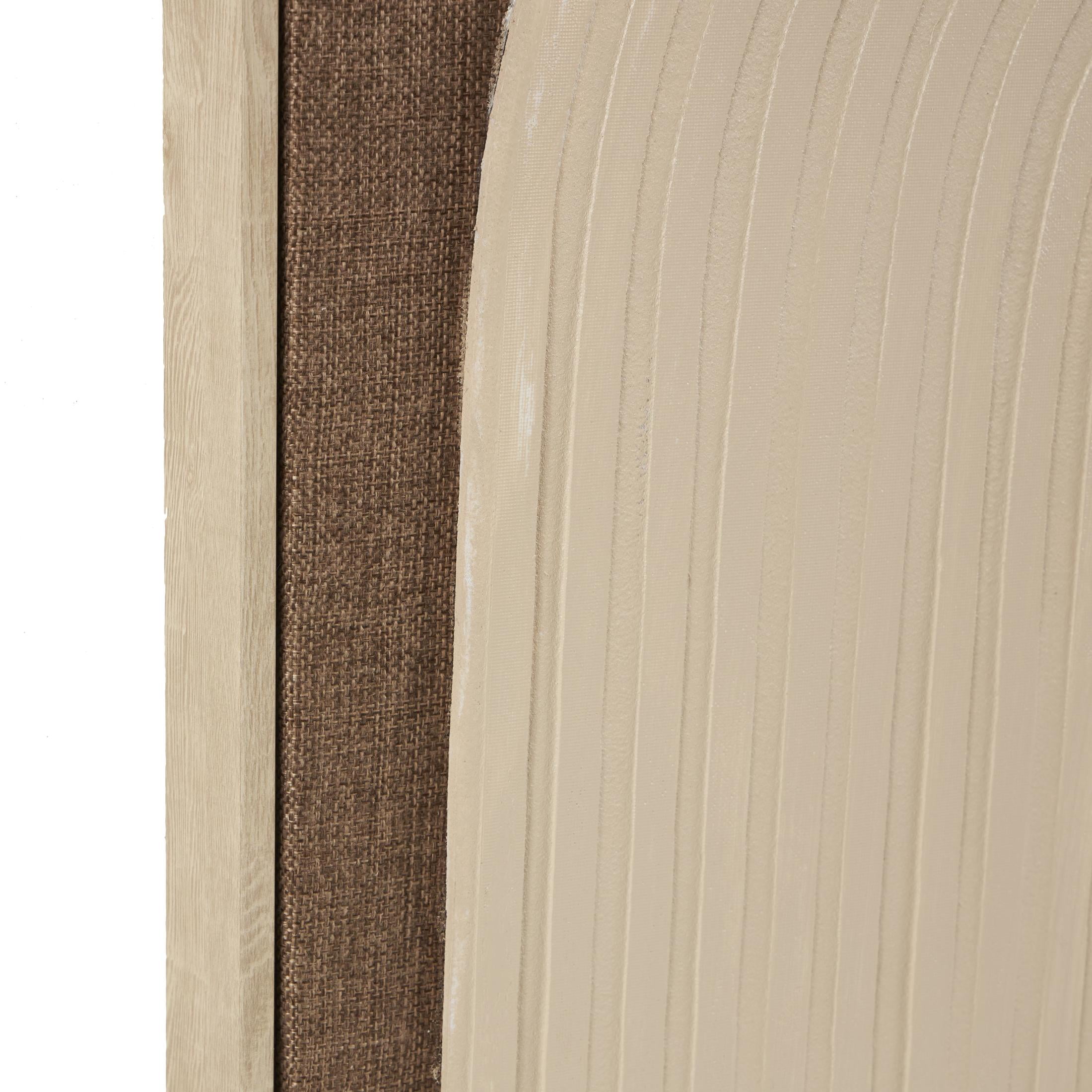 33" x 49" Abstract Framed Wall Art with Tan Ribbed Arches, by DecMode