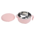 thumbnail image 4 of Infant Tranining Bowl Infant Bowl Infant Heat Preservation Bowl Infant Tablewares Infant Stainless Steel Utensil Eating Non-Slip Heat Preservation Bowl Tablewares With HandlePink, 4 of 8