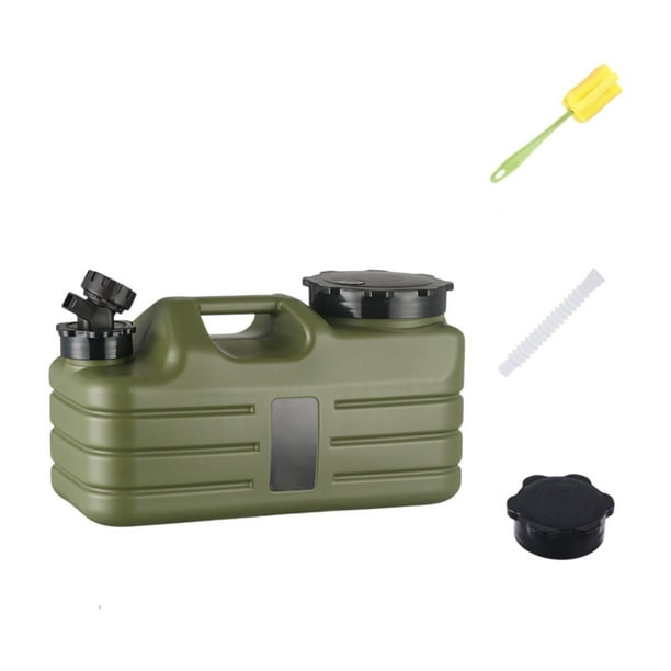 5L Camping Water Storage Contenedor con jarra de dispensador de agua de espiga versátil portátil 31x13.5x17 cm para salidas de playa verde