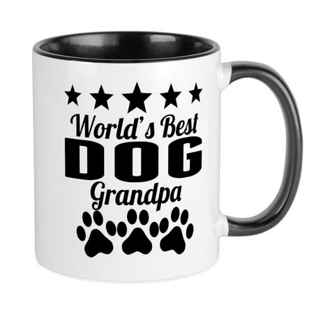 

CafePress - World s Best Dog Grandpa Mugs - Ceramic Coffee Tea Novelty Mug Cup 11 oz