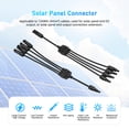 thumbnail image 2 of Y Branch Solar Connectors Parallel Cable Adapter 4-Way Solar Cable Connector Self-locking IP67 Waterproof PV, 2 of 8