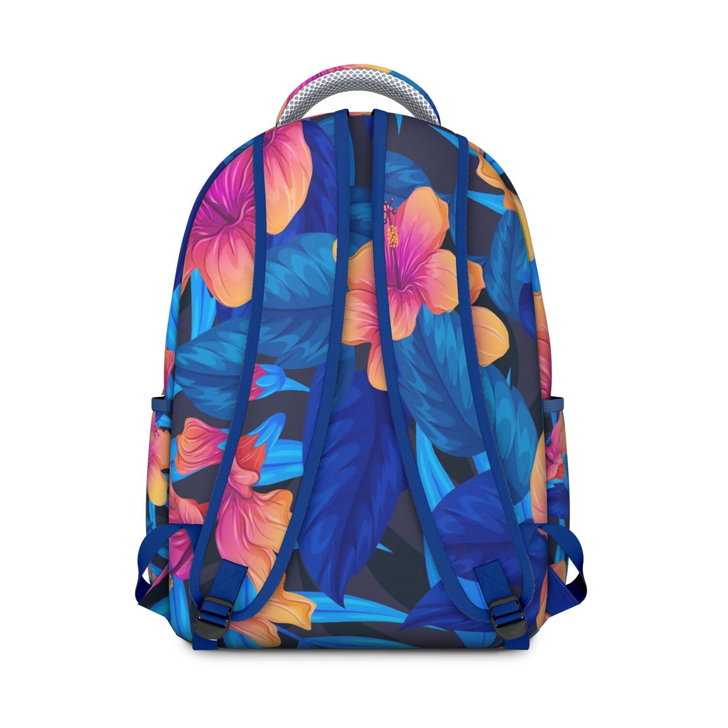 Exotic Botanical Themed Waterproof Backpack, Ergonomic & Stylish for College & Daily Use