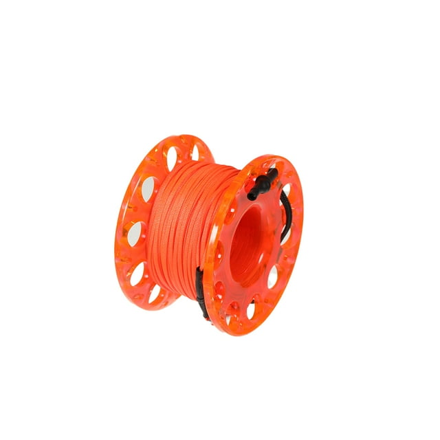 Yuarrent Carrete de dedo de 30M, carrete de buceo resistente a la oxidación fuerte, carretes de buceo anticorrosión, carretes de buceo bajo el Deportes acuáticos Naranja