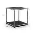 thumbnail image 2 of Raffle Pinker Metal Storage Organizer Cube Storage Cabinet Modern Accent Steel Organizer for Living Room Bedroom,Black, 2 of 6