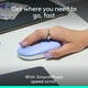 thumbnail image 3 of Mouse Logitech POP compacto y portátil Bluetooth lila, 3 of 9